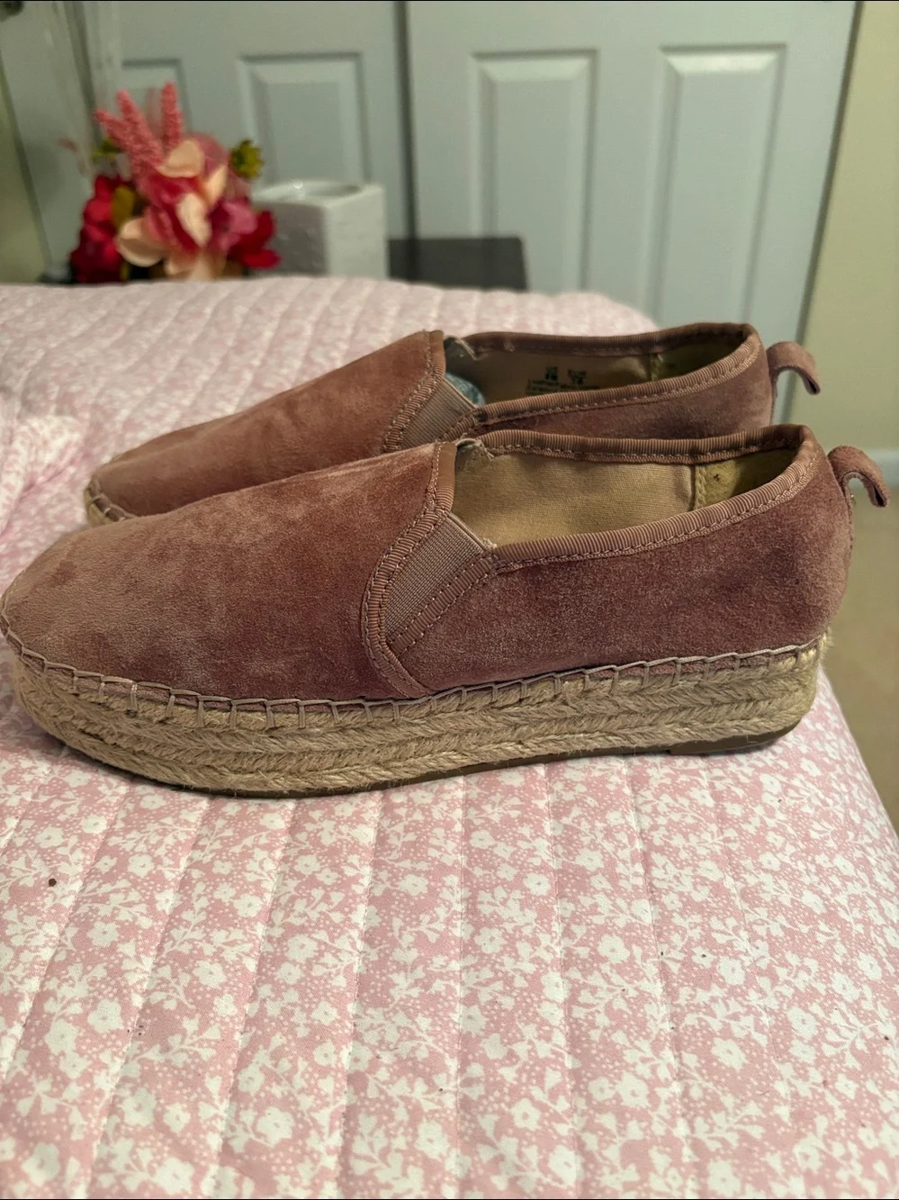 Sam Edelman Dusty Rose Suede Espadrille Slip-On
